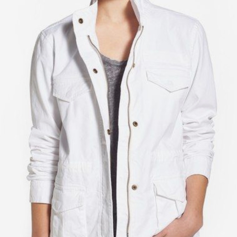 Hinge white  utility jacket